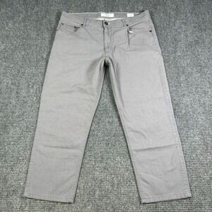 Brax Mens‎ 36x32 Cooper Fancy Regular Cropped Fit Gray Pants Dress Office Work